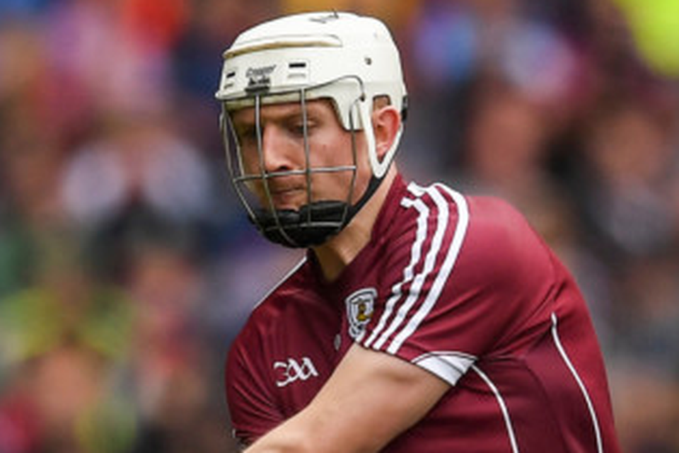 Galway’s Joe Canning angles over his late, late winning point.
Pics: Sportsfile