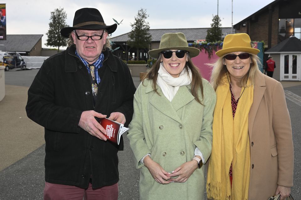 Joe, Abbie and Assumpta Cullen at the Punchestown Races. Photo: Barry Hamilton