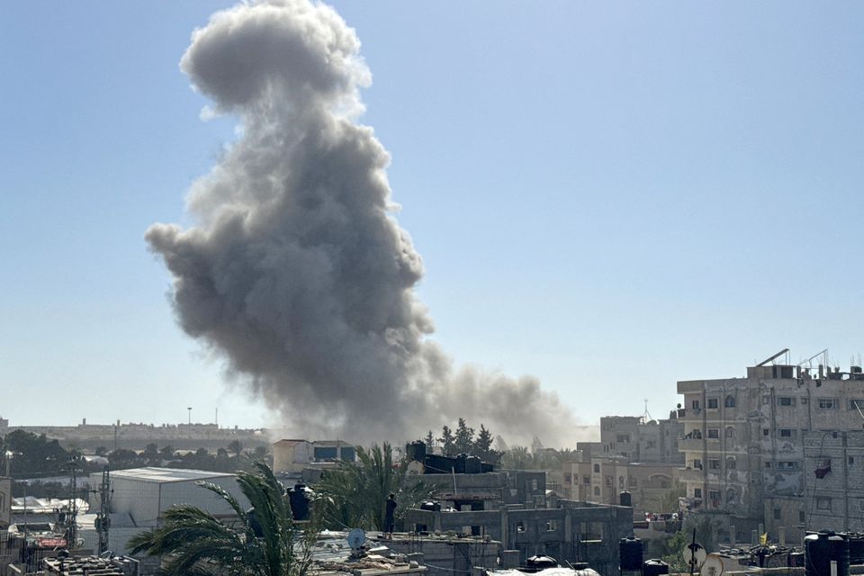 Smoke rises following Israeli strikes in Rafah in the southern Gaza Strip. Photo: Reuters