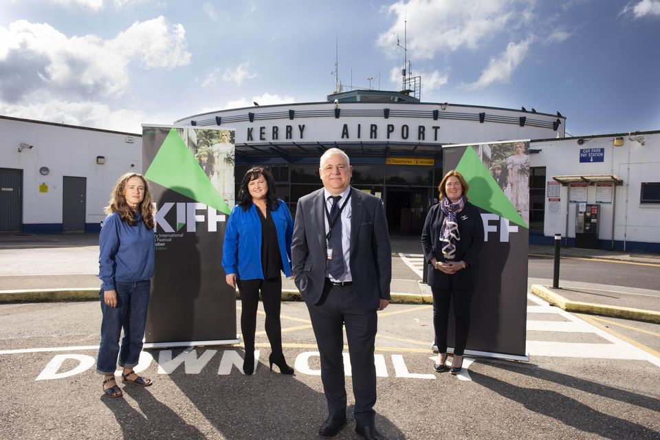 Ailbhe Keogan, Kerry International Film Festival board member; Áine Moriarty, CEO of the Irish Film & Television Academy (IFTA); Kerry Airport CEO John Mulhern and Kerry International Film Festival Chairperson Grace O'Donnell at the launch of Kerry Airport's headline sponsorship of this year's festival. Photo John Walsh