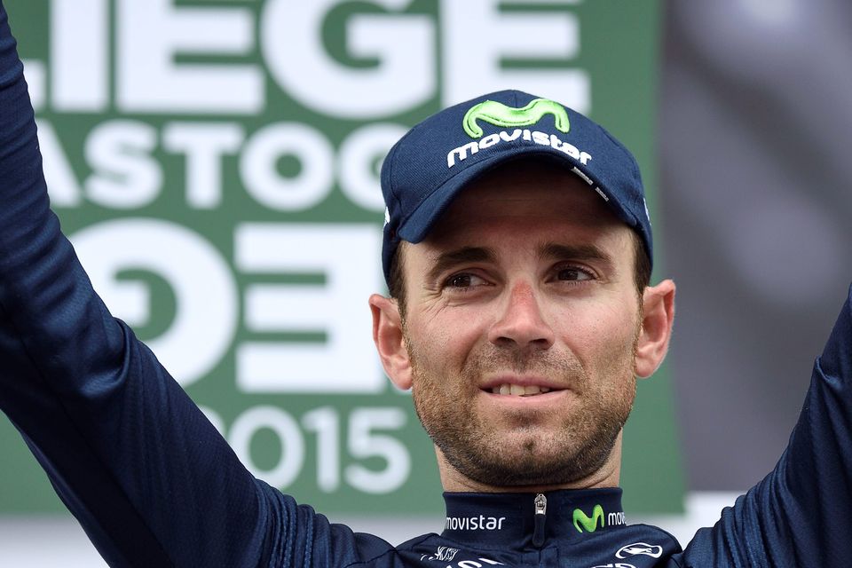 The Movistar rider, who finished second in the Amstel Gold Race last Sunday, outsprinted a reduced group of top guns at the end of a hilly 253-kilometre ride