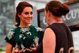 thumbnail: Britain's Catherine, Duchess of Cambridge (L), talks to an exhibitor as she visits the Chelsea Flower Show in London on May 22, 2017