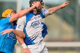 thumbnail: 1 January 2015; Danny Sutcliffe, Dubs Stars, in action against Martin Quilty, Dublin. Dublin v Dubs Stars - Herald / Dublin Bus Hurling Challenge 2015. Parnells GAA Club, Dublin. Picture credit: David Maher / SPORTSFILE