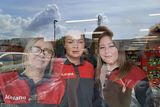 thumbnail: Workers Karen Keating, Jeanette Joyce and Molly Prendergast at Iceland in Coolock stage a sit-in as they claim the store was closed without notice. Photo: Avril Kinsella