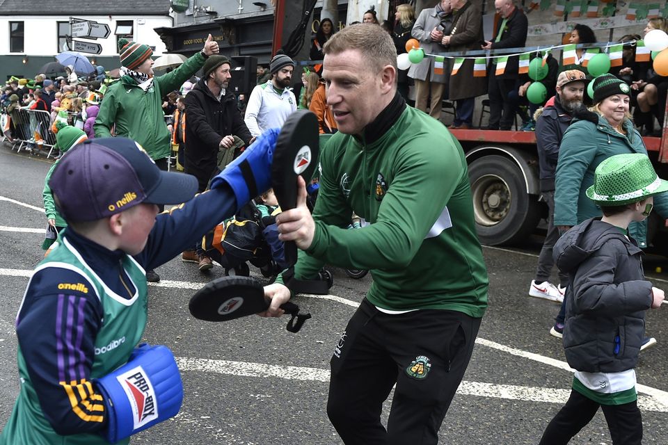 Gorey Boxing Club in the St Patrick's Day parade in Gorey. Pic: Jim Campbell