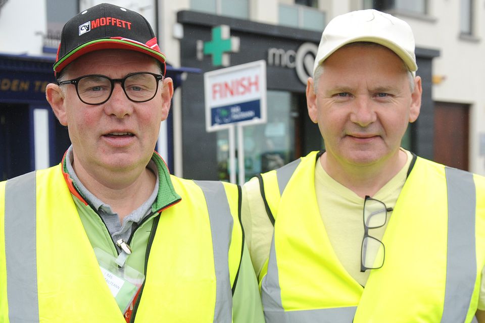 Brendan and Gerard Neary at the final stage of the Rás Tailteann in Blackrock. Photo: Aidan Dullaghan/Newspics