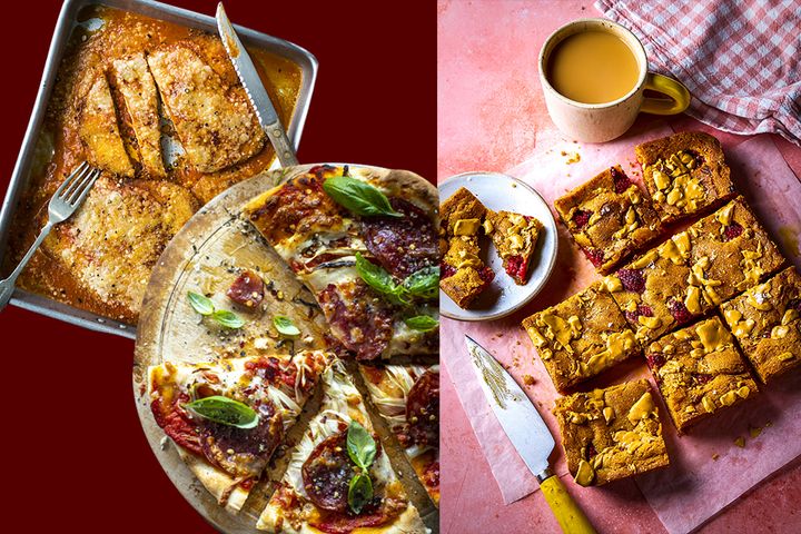 Donal Skehan’s crave-worthy dishes: One-pan pizza, chicken parmesan and raspberry-and-white-chocolate blondies