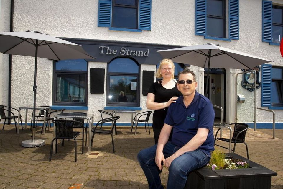 Sean and Elaine Byrne outside The Strand in Duncannon.