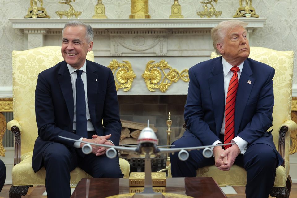 US president Donald Trump meets with Canadian prime minister Mark Carney in the Oval Office last week. Photo: Getty