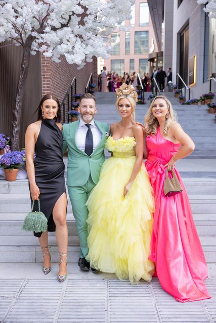 Catherine McKeown, Paul Byrom, Rosanna Davison and Anna Daly at the Platinum VIP Style Awards 2023 at the The Dublin Royal Convention Centre. Photo: Richie Stokes