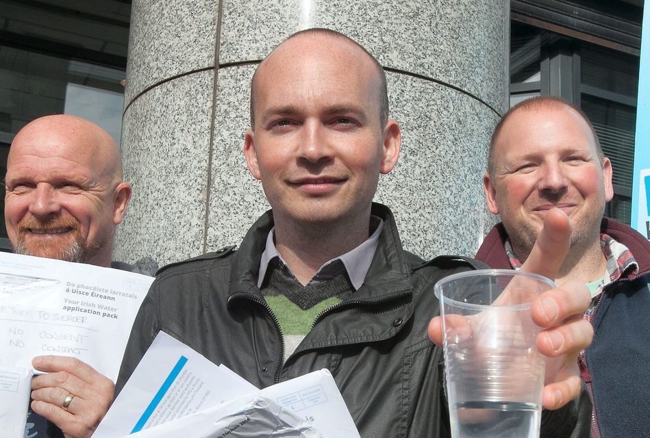 Paul Murphy TD (front) has been to the fore in the campaign against water charges