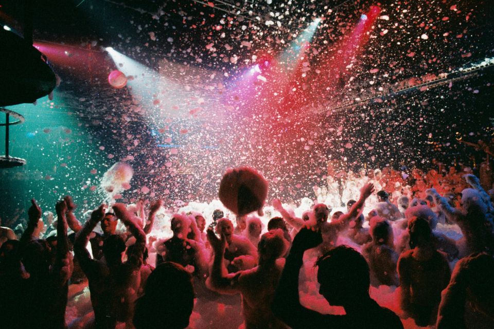 The famous Foam Party at the Amnesia club