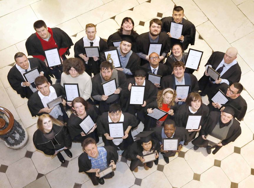 Some of the 34 neurodiverse and autistic participants graduating from NOW Group Training Academies. Pic: Mark Stedman