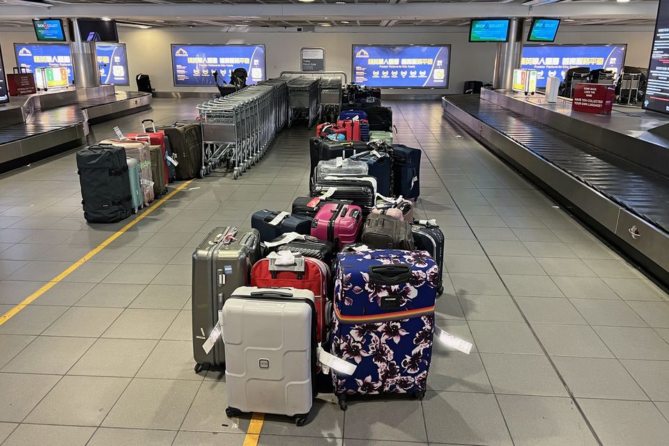 Luggage awaiting collection at Dublin Airport in 2022