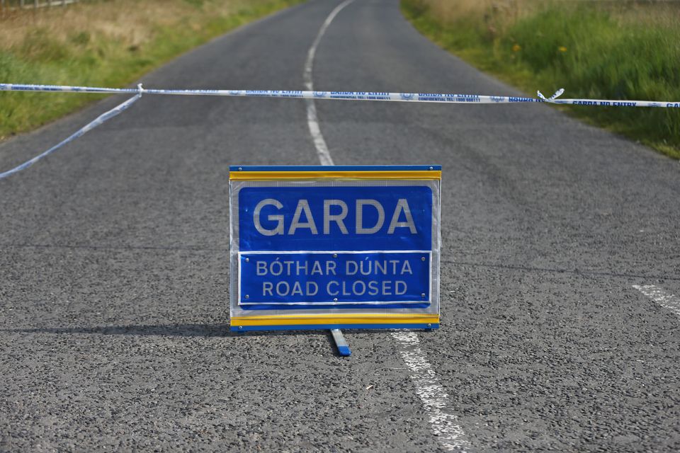 A stock image of a Garda road closed sign (Niall Carson/PA)