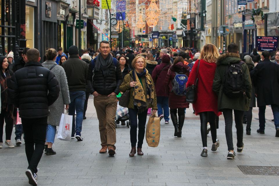 Shoppers will be out in force on Grafton Street. Photo: Gareth Chaney / Collins
