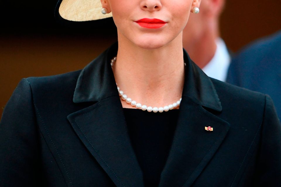 Princess Charlene of Monaco attends the Monaco National Day Celebrations in the Monaco Palace Courtyard on November 19, 2016 in Monaco, Monaco.  (Photo by Pascal Le Segretain/Getty Images)