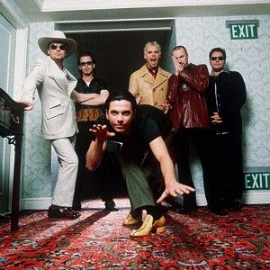 INXS frontman Michael Hutchence with the band