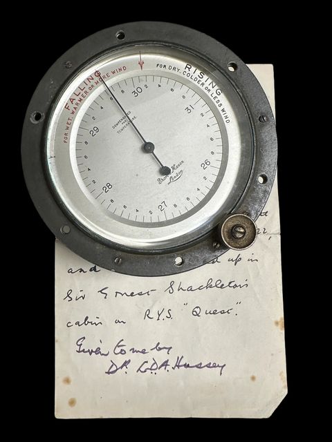 Short and Mason aneroid barometer from Ernest Shackleton's cabin