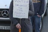 thumbnail: Cllr Tina MacVeigh, protests against the installation of water meters on Our Ladys Road in Crumlin. Picture credit; Damien Eager