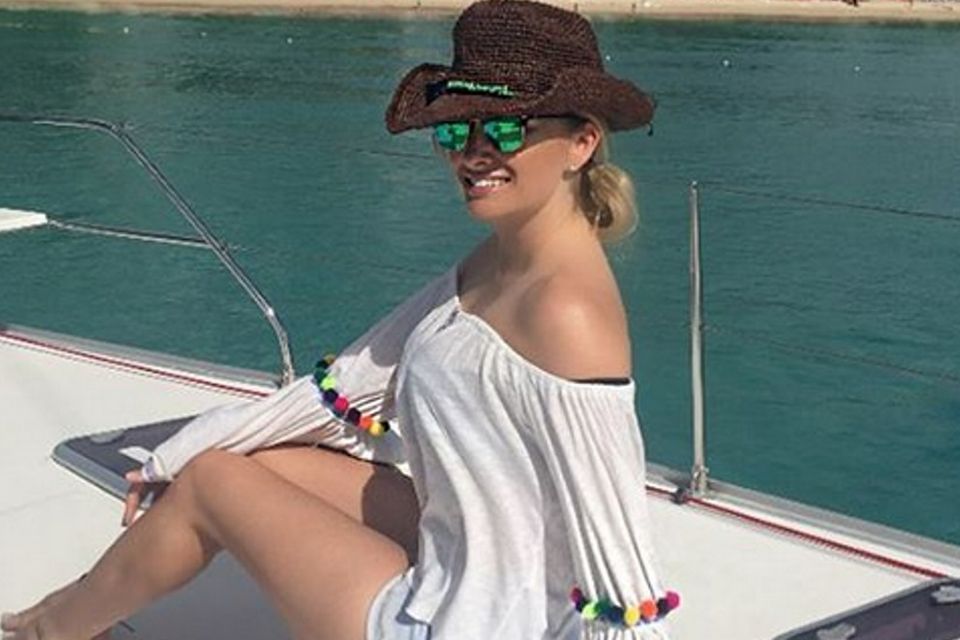 Jane Given on holidays in Barbados. Picture: Instagram