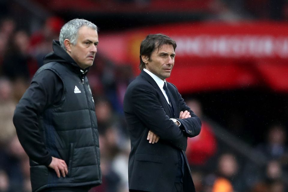 Jose Mourinho, left, and Antonio Conte reignited their feud on Friday