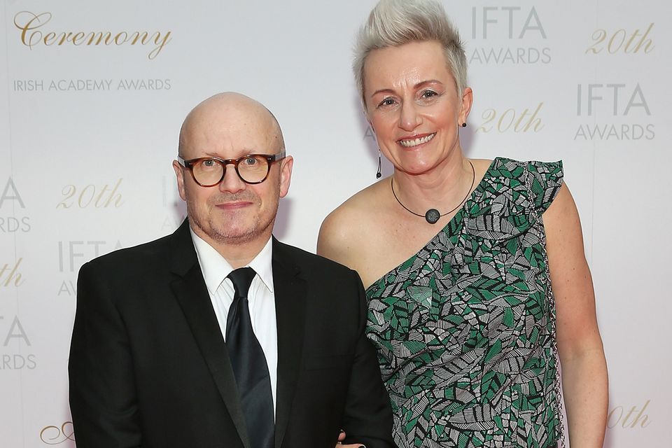 Lenny Abrahamson and Monika Pamula pictured at the Irish Film and Television Awards (IFTA) 2023 at the Dublin Royal Convention Centre. Picture: Brian McEvoy