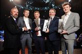 thumbnail: Cormac Bourke, Editor of the Irish Independent, with award-winning journalists Kevin Doyle, Philip Ryan, Fearghal O'Connor and Cathal Dennehy at the NewsBrands Ireland Journalism Awards in 2019