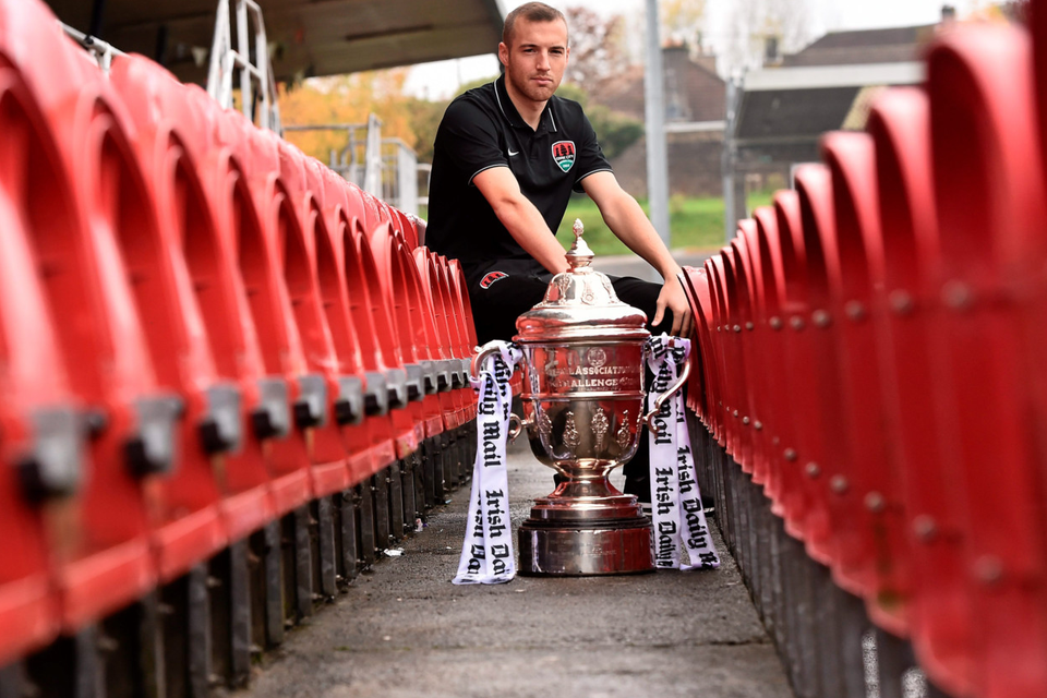2 November 2015; Cork City's Karl Sheppard during a media day. Cork City media day ahead of Irish Daily Mail FAI Cup Final. Turners Cross, Cork. Picture credit: David Maher / SPORTSFILE