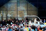 thumbnail: Pope Francis arrives at the Apparition Chapel at Knock Shrine.
Pic Steve Humphreys
26th August 2018