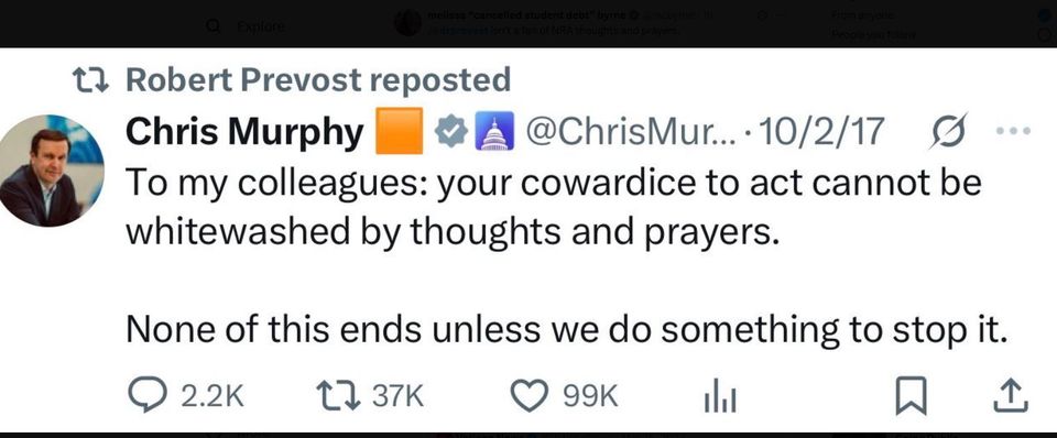 A retweet from the new pope, regarding a call for more gun control