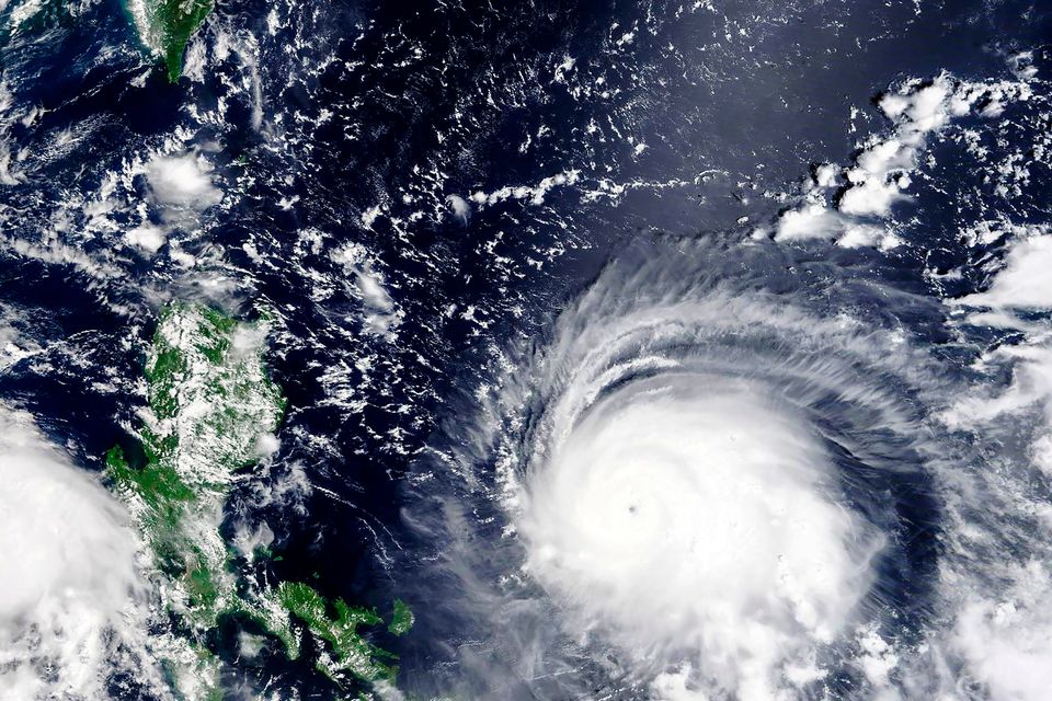 A satellite image released by Nasa showing Typhoon Chanthu (Nasa Worldview, Earth Observing System Data and Information System/via AP)