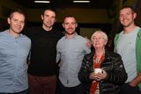 thumbnail: Donncha O'Connor joined by his mum Noreen alongside Cork colleagues Diarmuid Duggan, Alan Quirke and Alan O'Connor