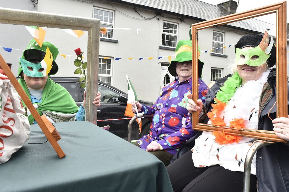Artists on Tour in the St Patrick's Day parade in Carnew. Pic: Jim Campbell