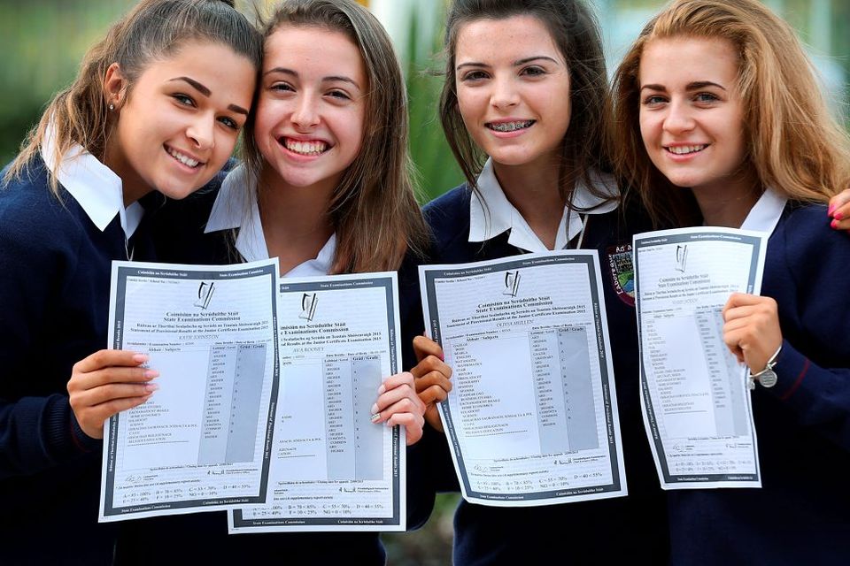 Students celebrate Junior Cert as six get top marks of 12 As