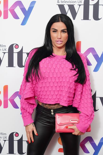 Katie Price has been campaigning against young women using plastic surgery (Ian West/PA)