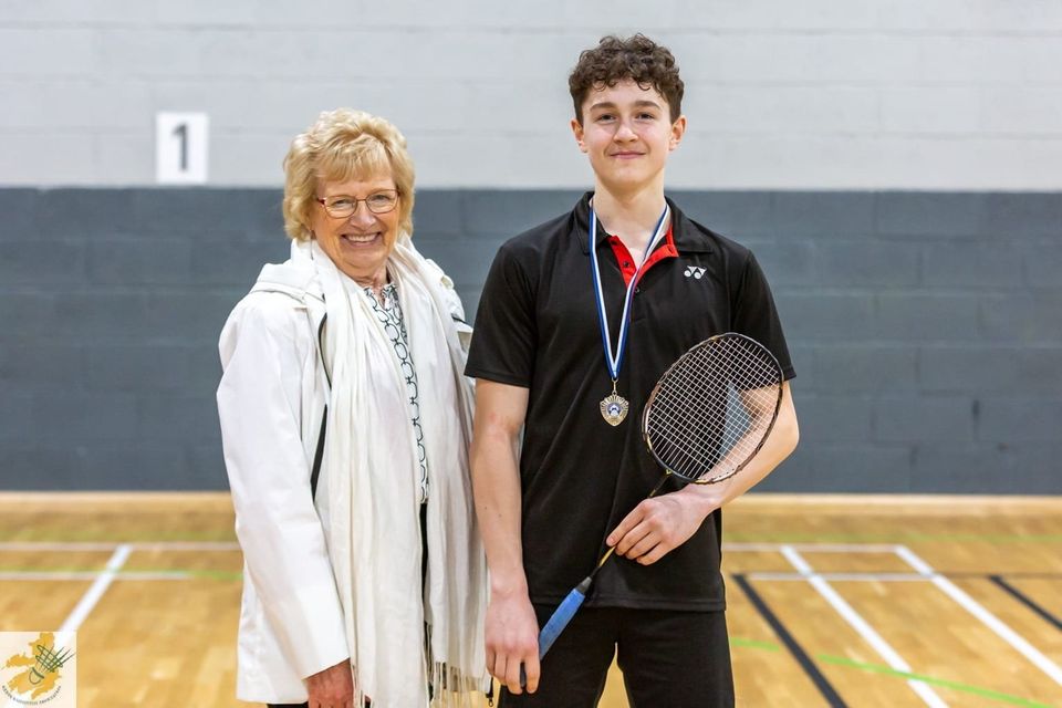 Oscar McElligot who was runner-up in the Boys singles final at the U-17 Munster Badminton Championships