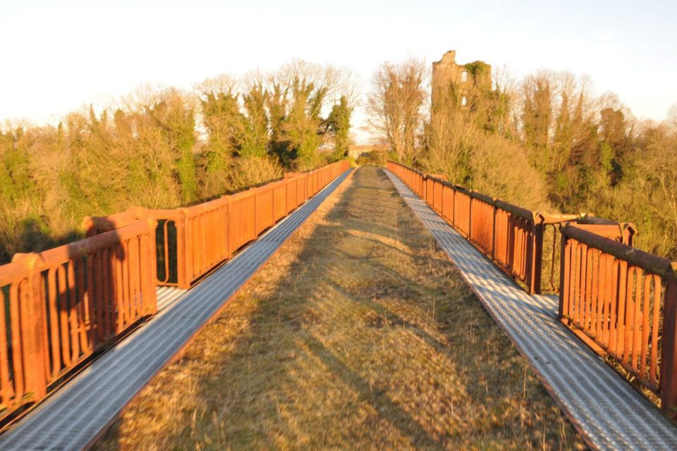 The walkway along the viaduct outside Fermoy.