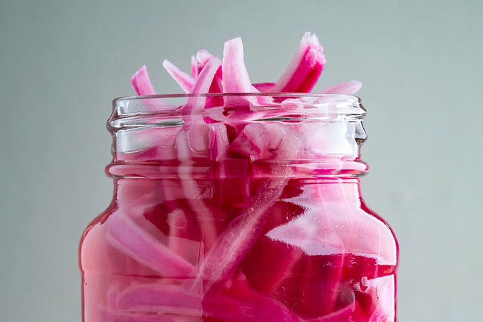 Pink pickled onion