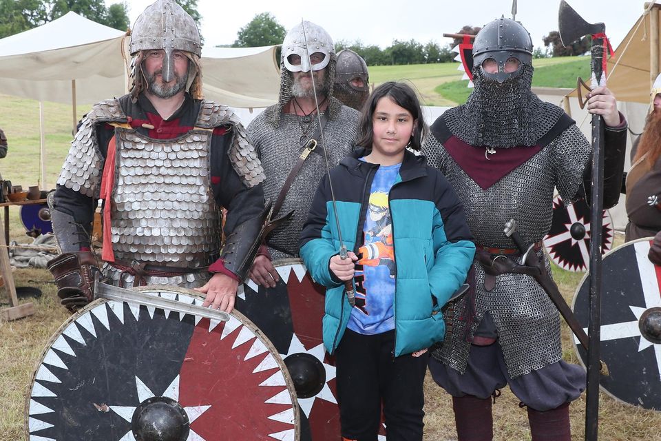 Eimhin Mewa Nugent with the Vikings at Slane Castle. 