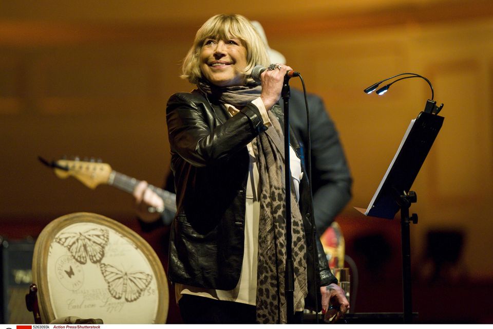 Marianne Faithfull en el escenario en 2015. Foto: Action Press