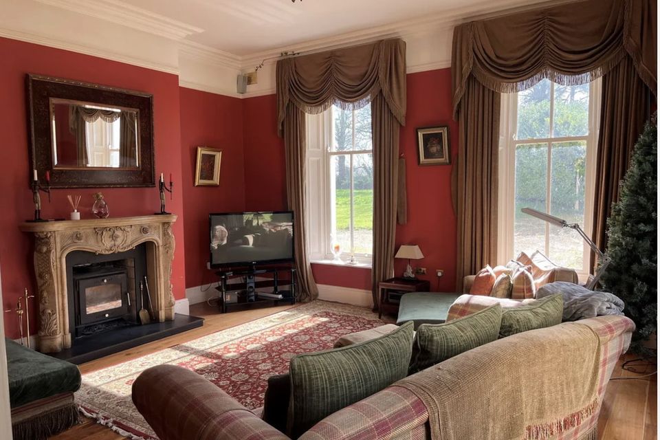 The sumptous drawing room adds a touch of luxury to country life.