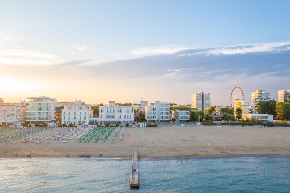 The seafront at Lido di Jesolo in Italy
