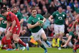 thumbnail: Ireland's Paddy Jackson on his way to scoring his side's second try against Wales at the Aviva Stadium