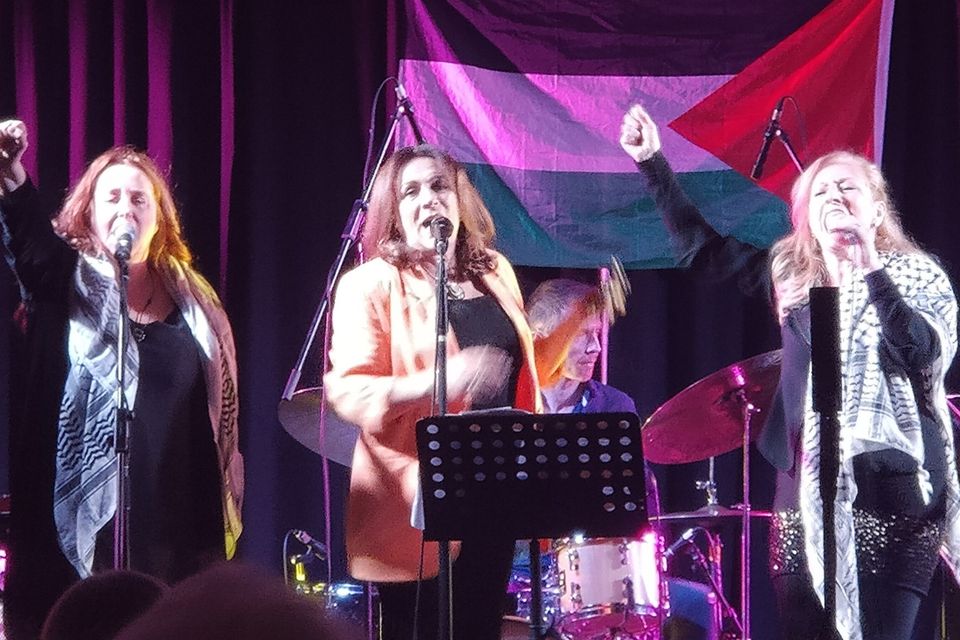 Mary Coughlan, Mary Black and Honor Heffernan performing at the Oíche don Gaza: Palestine Fundraiser Concert organised by Ireland Palestine Solidarity Campaign (IPSC) and Irish Artists For Palestine in the Ashdown Park Hotel, Gorey.