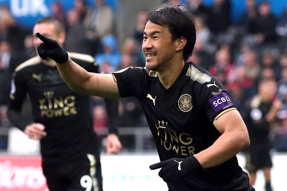 Shinji Okazaki netted Leicester's second