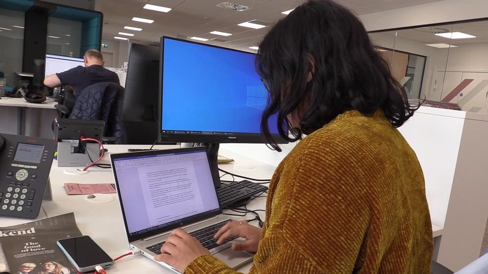 Journalists learn on the job through a programme of training and mentoring