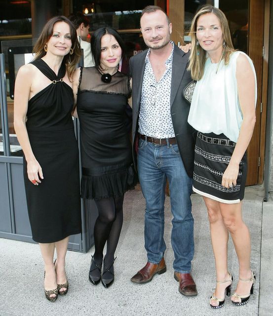 Sharon (left), Andrea, Jim and Caroline Corr celebrating at Pizza E Porchetta in Dublin. Photo: Mark Doyle