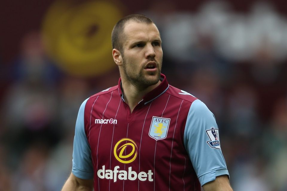Aston Villa defender Ron Vlaar is out of contract next month after joining from Feyenoord in 2012