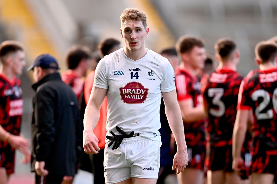 Kildare's Daniel Flynn after his side's defeat to Cork in the Allianz FL Division 2 at SuperValu Páirc Ui Chaoimh. Photo: Piaras Ó Mídheach/Sportsfile